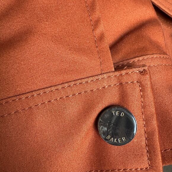 Ted Baker Burnt Orange Lightweight Cotton Jacket - Men's Size 5 - Picture 4 of 8